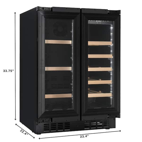 Koolmore Reserve 24 in. French Door Dual Zone Panel Ready