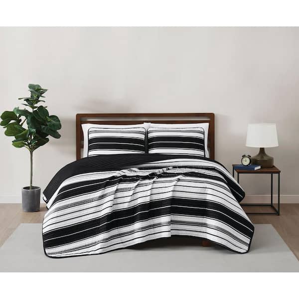 Truly Soft Brentwood Stripe King 3 Piece Mulitcolor Microfiber Quilt Set