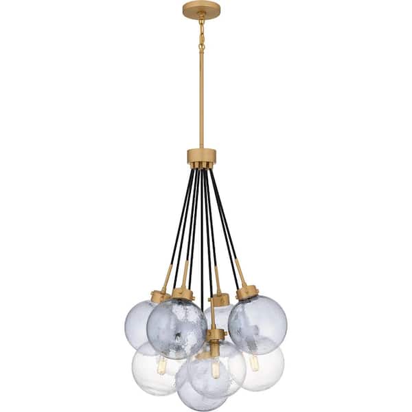 Quoizel Soiree 60-Watt 4-Light Brushed Weathered Brass Pendant Light