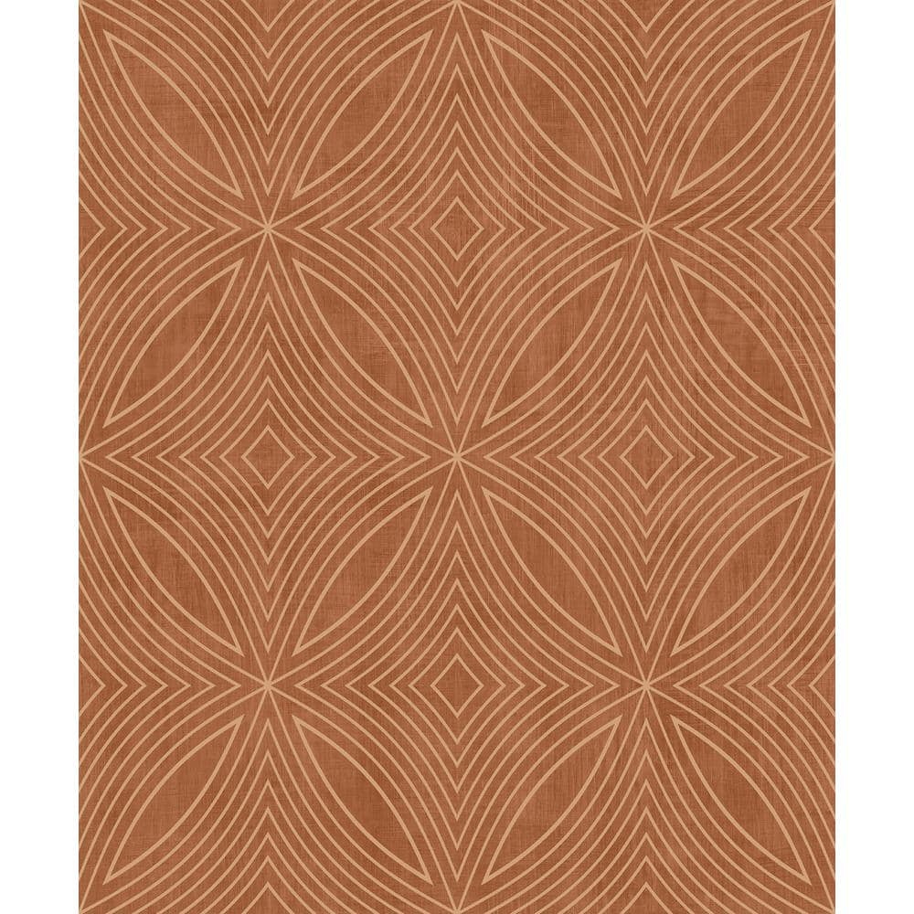 Gold and Orange Special FX Geometric Kaleidoscope Spiral Effect Wallpaper