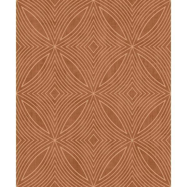 Unbranded Gold and Orange Special FX Geometric Kaleidoscope Spiral Effect Wallpaper