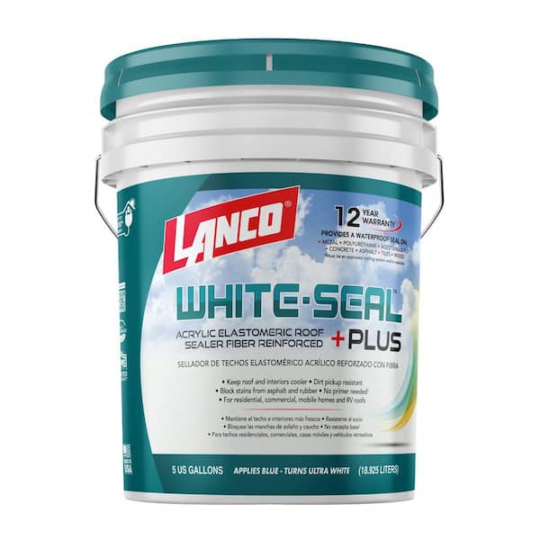 White-Seal Plus 5 Gal. Acrylic Elastomeric White Reflective Roof and RV Sealer