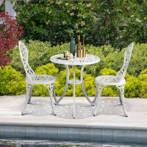 small white bistro set