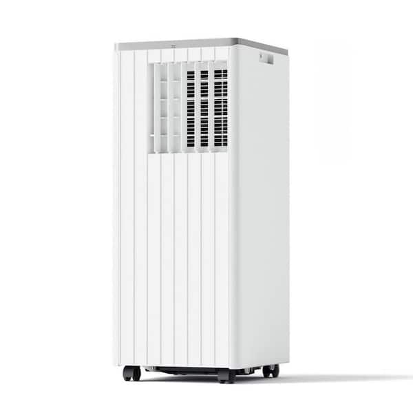 8000 BTU (DOE SACC) Portable Air Conditioner Cools 345 Sq. Ft. with Dehumidifier with Remote in white