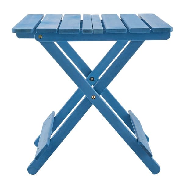 Folding Square Table Patio Outdoor Solid Wood Table for Backyard, Balcony, Portable Design Space-Saving