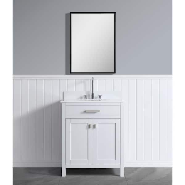 Design Element London 29.5 in. W x 21.5 in. D Vanity Cabinet Only in White