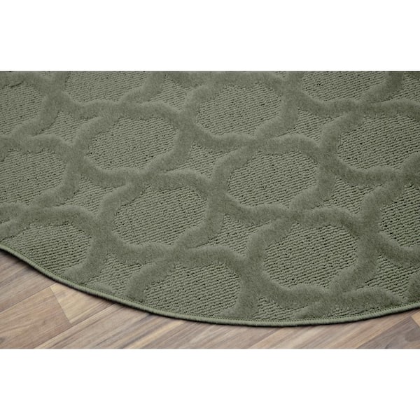 Sparta Sage 5 ft. Round Area Rug