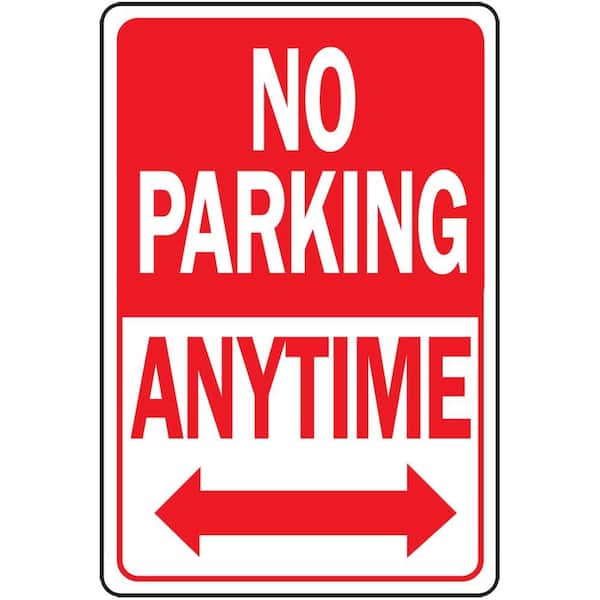 HY-KO 18 in. x 12 in. Aluminum No Parking Anytime Sign