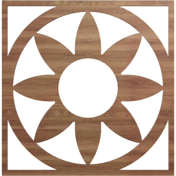0.25 in. x 7.625 in. x 22 in. Wood Medallion Moulding