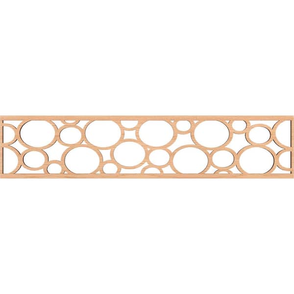 Ekena Millwork Hemingway Fretwork 0.375 in. D x 46.75 in. W x 10 in. L Hickory Wood Panel Moulding