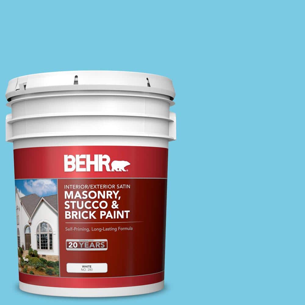 5 gal. #P490-3 Big Chill Satin Interior/Exterior Masonry, Stucco and Brick 
