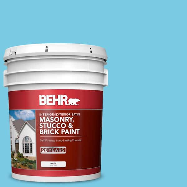 5 gal. #P490-3 Big Chill Satin Interior/Exterior Masonry, Stucco and Brick Paint