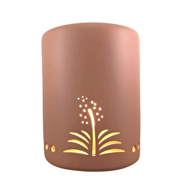 Light Styles of Santa Fe Yucca 1-Light Adobe Hardwired Indoor/Outdoor Wall Lantern Sconce