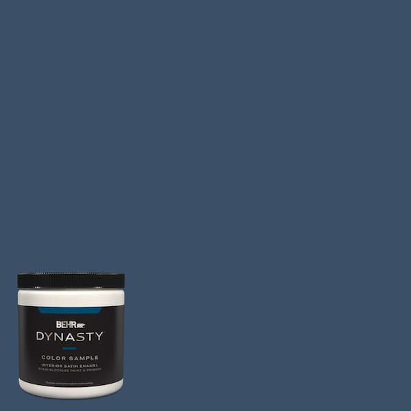 BEHR DYNASTY 8 oz. #M510-7 Inked One-Coat Hide Satin Enamel Stain ...