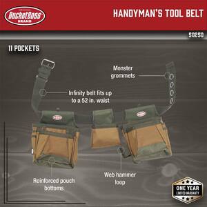 11-Pocket Handyman's Work Tool Belt Rig