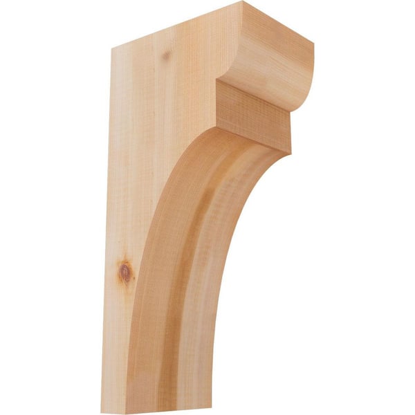 Ekena Millwork 5-1/2 in. x 8 in. x 16 in. Western Red Cedar Yorktown Smooth Corbel