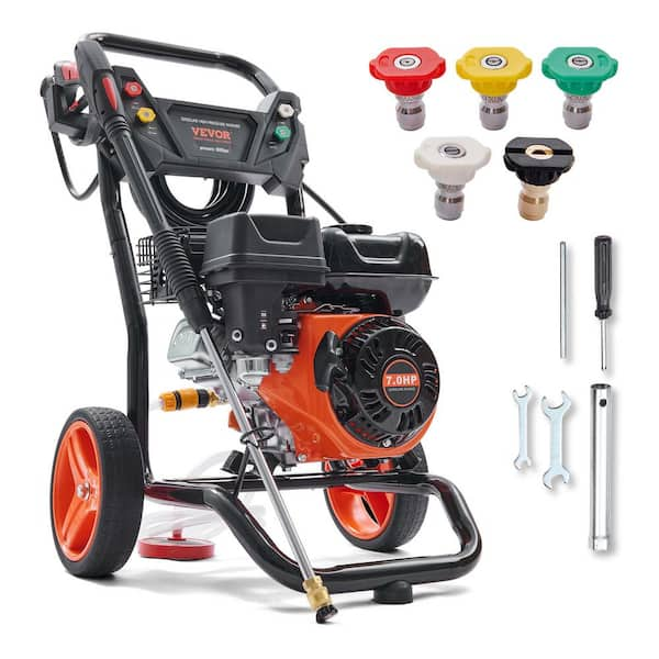 Gas Pressure Washer, 3400 PSI 2.6 GPM, Gas Powered Pressure Washer with Aluminum Pump, Spray Gun and Extension Wand