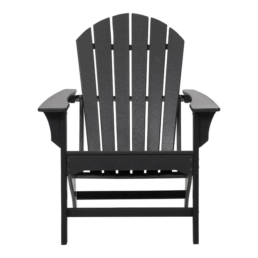 MIRAFIT Classic Black Composite of Adirondack Chair FCY-CH008BK - The ...