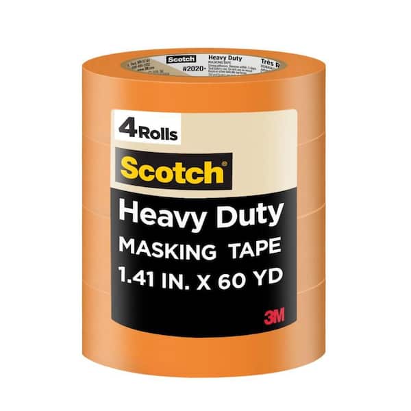 Scotch 1.41 in. x 60.1 yds. Heavy-Duty Grade Masking Tape (4 Rolls/Pack)