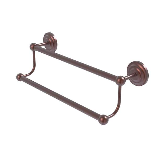 Prestige Que New Collection 36 in. Wall Mounted Double Towel Bar in Antique Copper