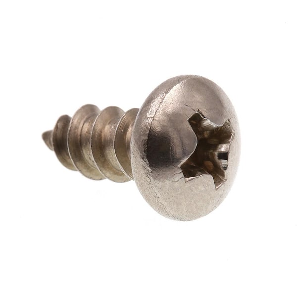 Prime-Line #8 x 3/8 in. Grade 18-8 Stainless Steel Self-Tapping Pan Head Phillips Drive Sheet Metal Screws (25-Pack)