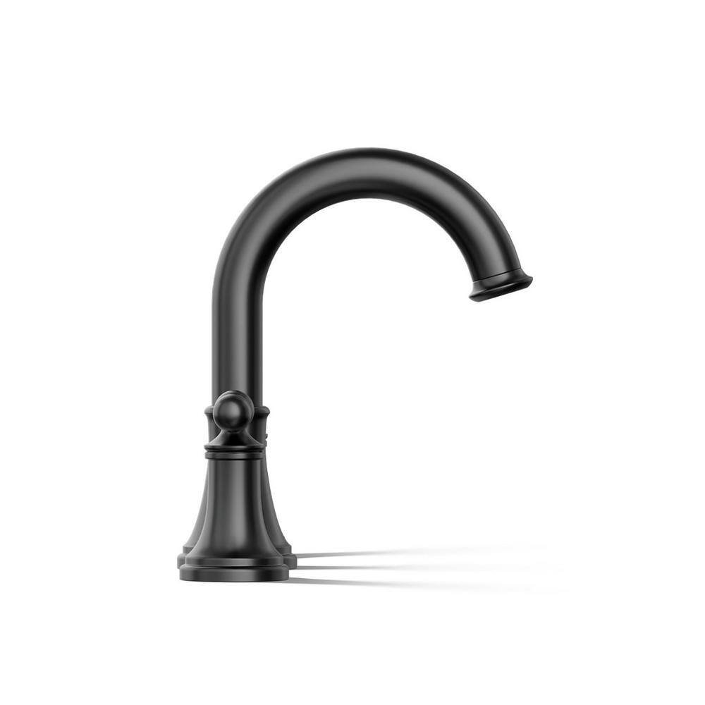 Matte Black 8 in. Widespread Double Handle Bathroom Faucet