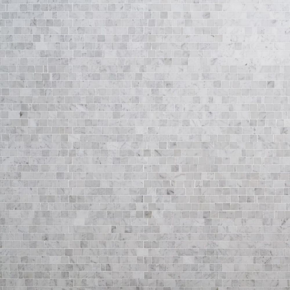 Heritage Carrara White 12 in. x 12 in. Hand Clipped Joint Honed Marble Mosaic Floor and Wall Tile (1 sq. ft. / Sheet)