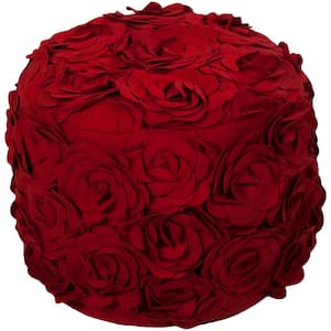 Rosemary Bright Red Accent Pouf