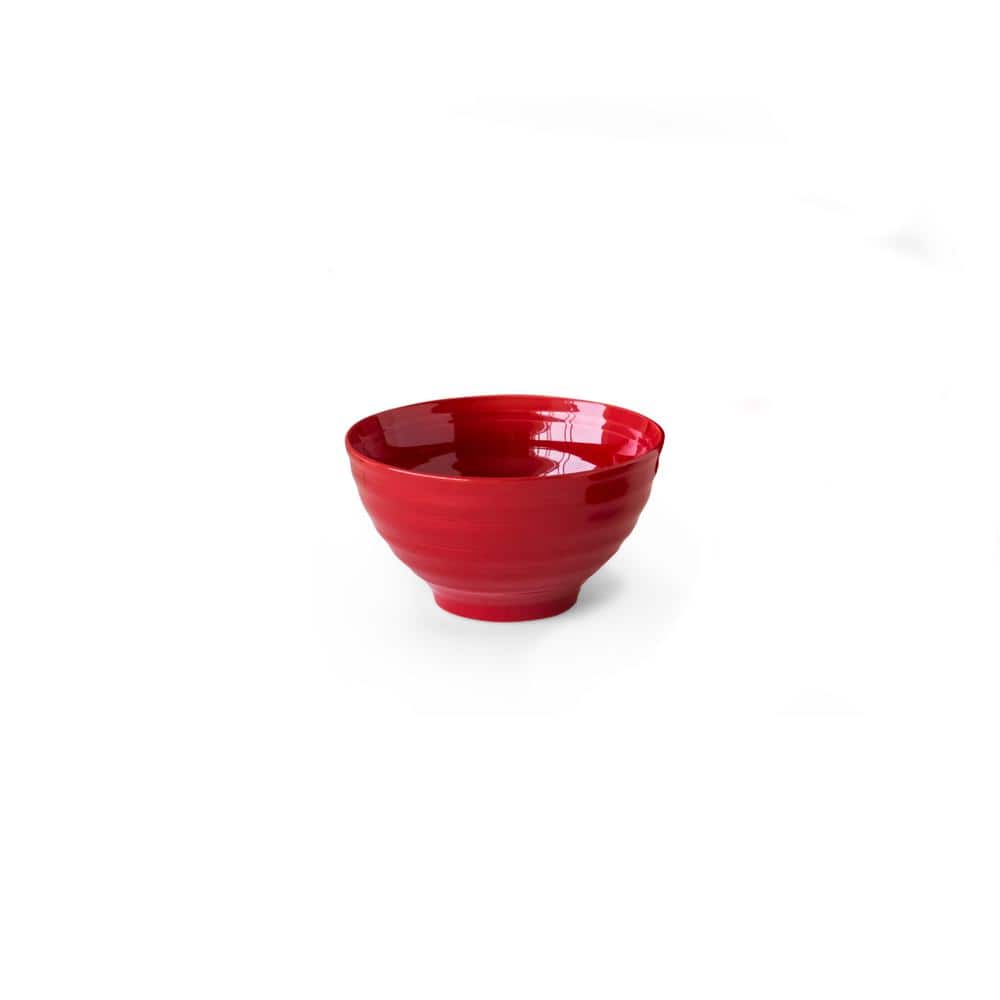 Over and Back 28 oz. Red Loop Stoneware Bowls (Set of 4)812110 The