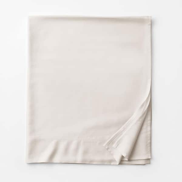 The Company Store Legends Hotel Buff 300-Thread Count TENCEL Lyocell Sateen Queen Flat Sheet