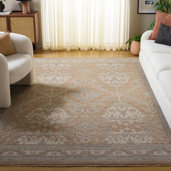 Sivas 8 ft. x 10 ft. Peach/Ivory Oriental Area Rug