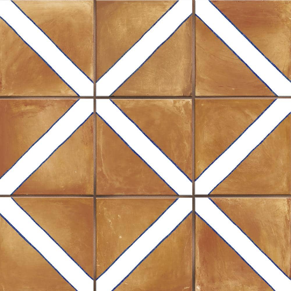 Sentier des Ocres Treillis Blue 7-7/8 in. x 7-7/8 in. Porcelain Floor and Wall Tile (7.2 sq. ft./Case) price history on PriceWatchPro