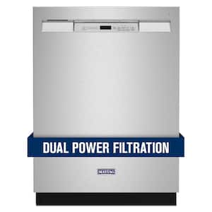 24 in. Fingerprint Resistant Stainless Front Control Built-In Tall Tub Dishwasher with Dual Power Filtration, 50 dBA