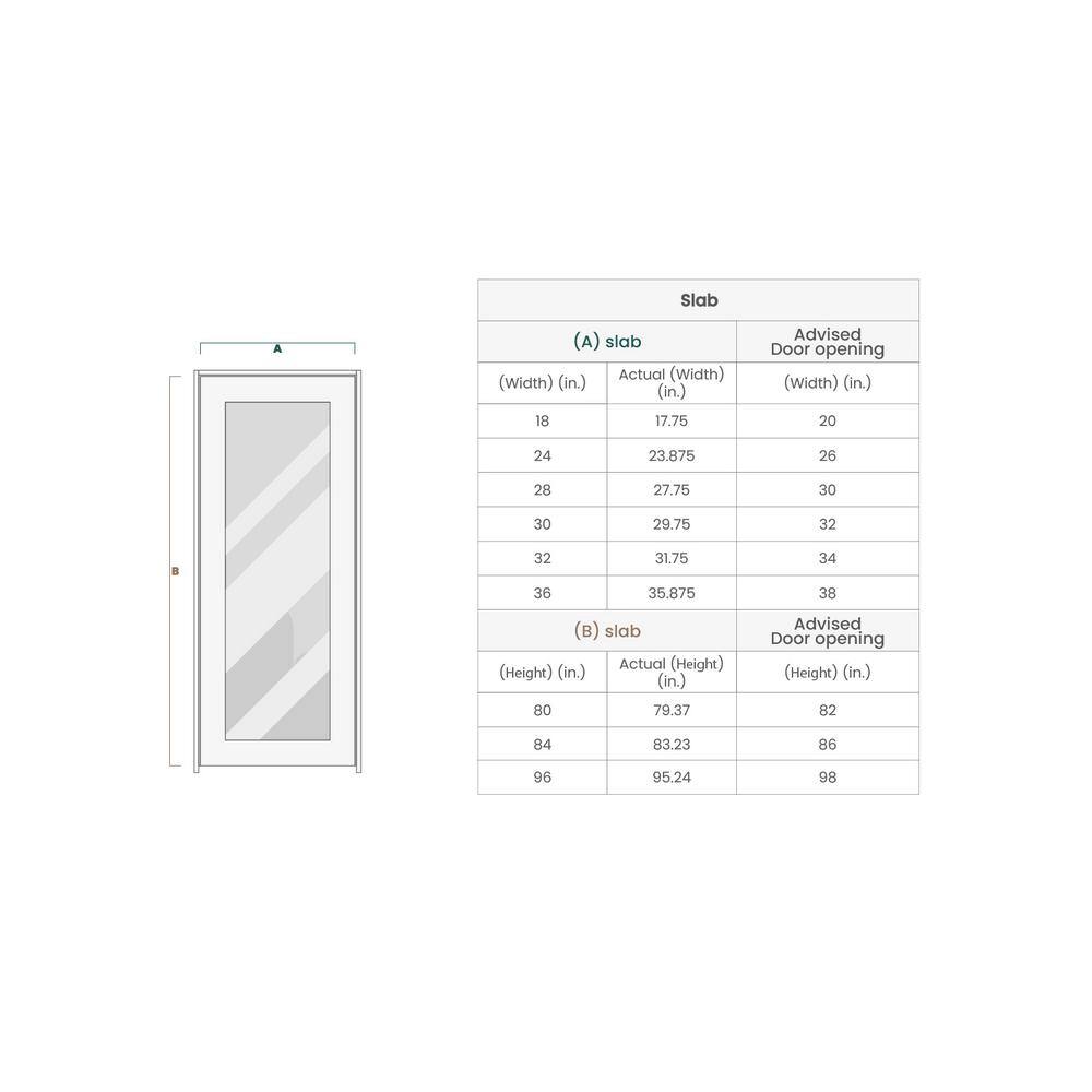 Polar White Frosted Glass 10-Lite Interior Door Slab