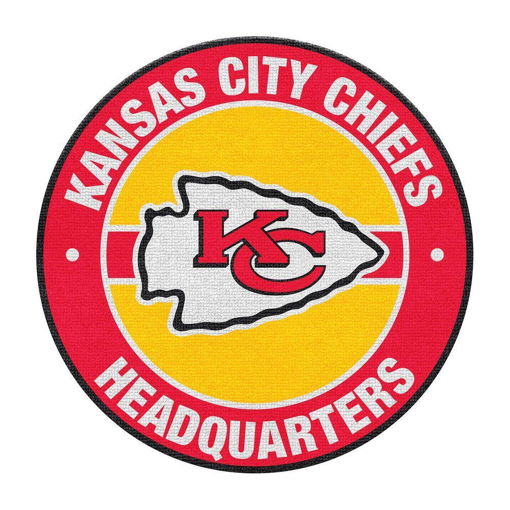 IMPERIAL Kansas City Chiefs Headquarters Blue 5 ft. Classic Tufted Logo ...