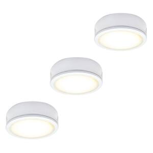 3 in Warm Light New Construction and Remodel Recessed Integrated LED Kit Metal Pucks - White