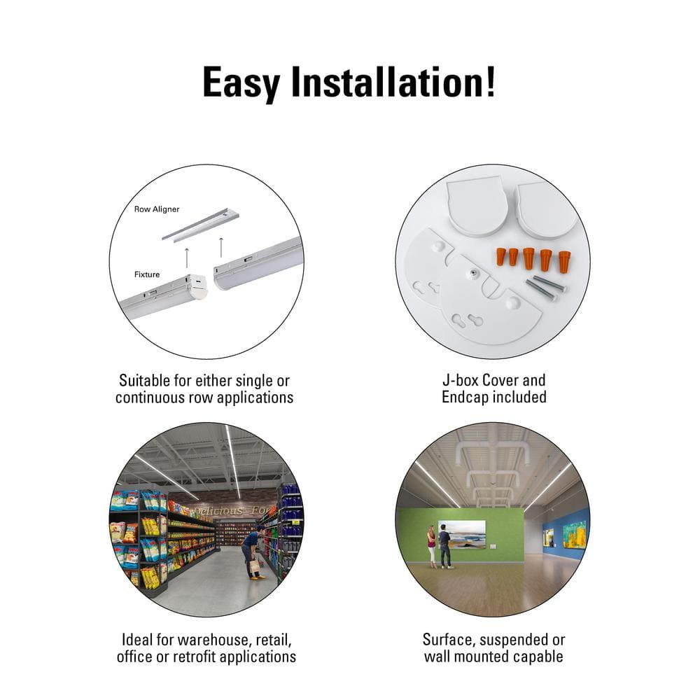 48" White Frosted LED Strip Light with Dimmable Feature