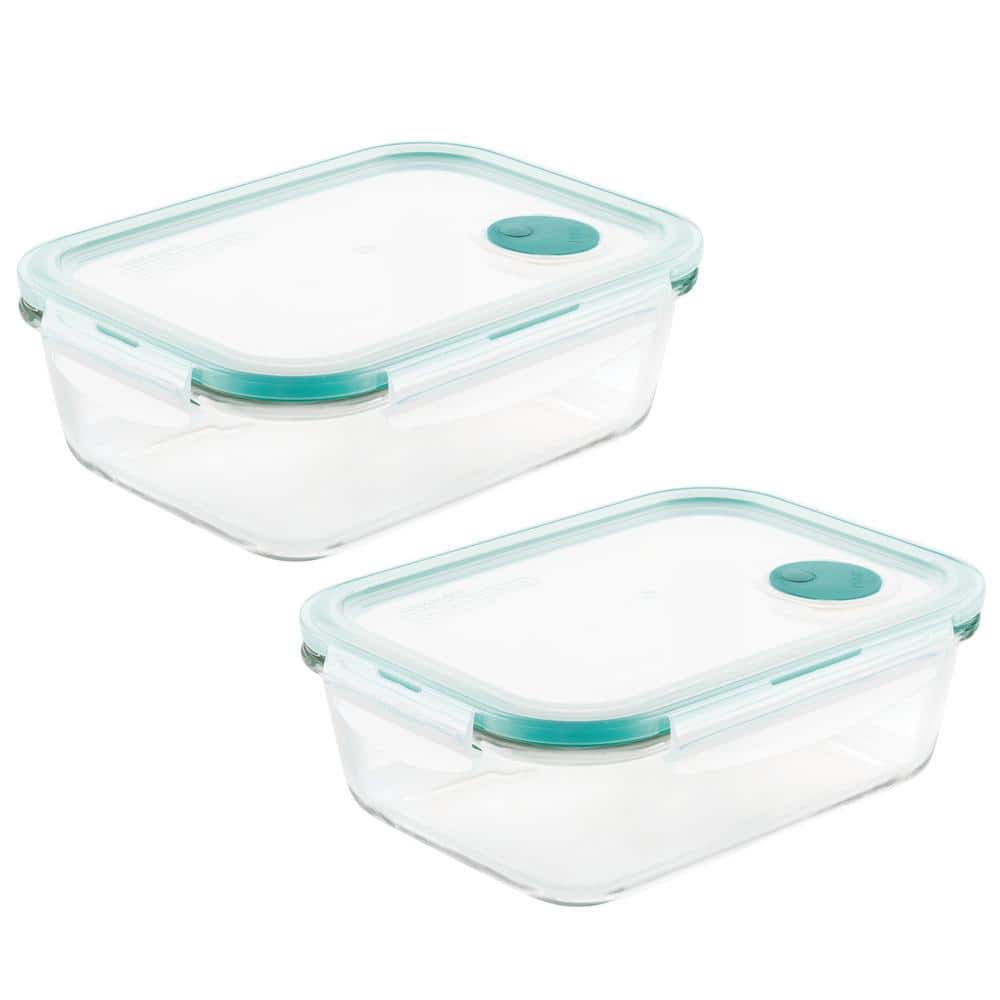 HUSANMP Extra Large Glass Food Storage Containers with Lids, Set-8-Piece  Lunch Containers, Ideal for Storing Food, Vegetables, Fruits, Baking Cake 