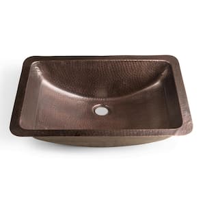 Monarch Dual Mount Pure Copper Hand Hammered Venetian 21 in. Single Bowl Sink