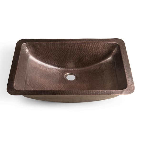 Monarch Abode Monarch Dual Mount Pure Copper Hand Hammered Venetian 21 in. Single Bowl Sink