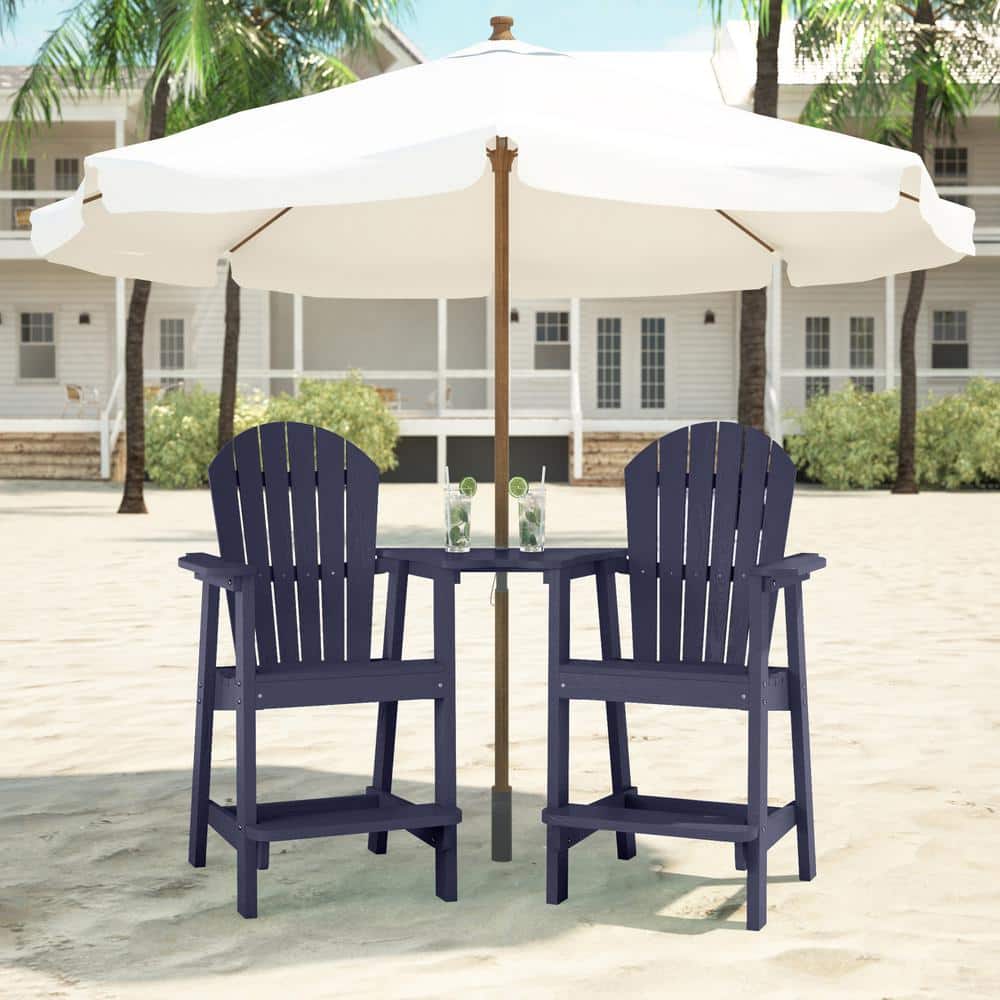 Reviews for AUTMOON Classic Navy Tall Balcony Adirondack Chair with
