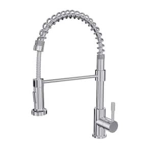 Soneva Collection. Spring Spout kitchen faucet. Brushed stainless finish
