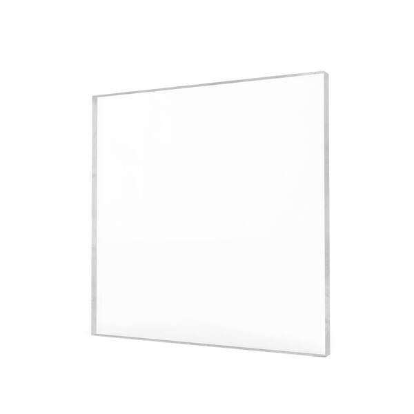 Fab Glass and Mirror Plexiglass 12 in. x 12 in. Clear Square Acrylic ...