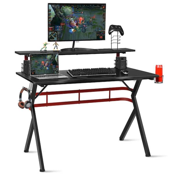 Costway Product Width 47.5 in. Rectangle Black Computer Desk