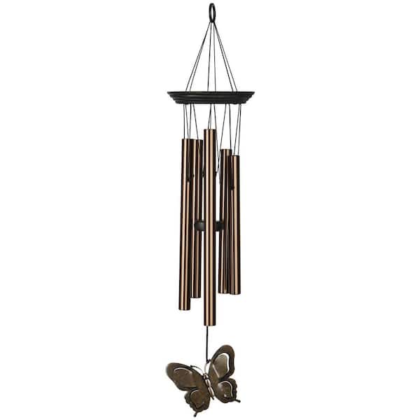 WOODSTOCK CHIMES Signature Collection, My Butterfly Chime, 21 in. Bronze Wind Chime