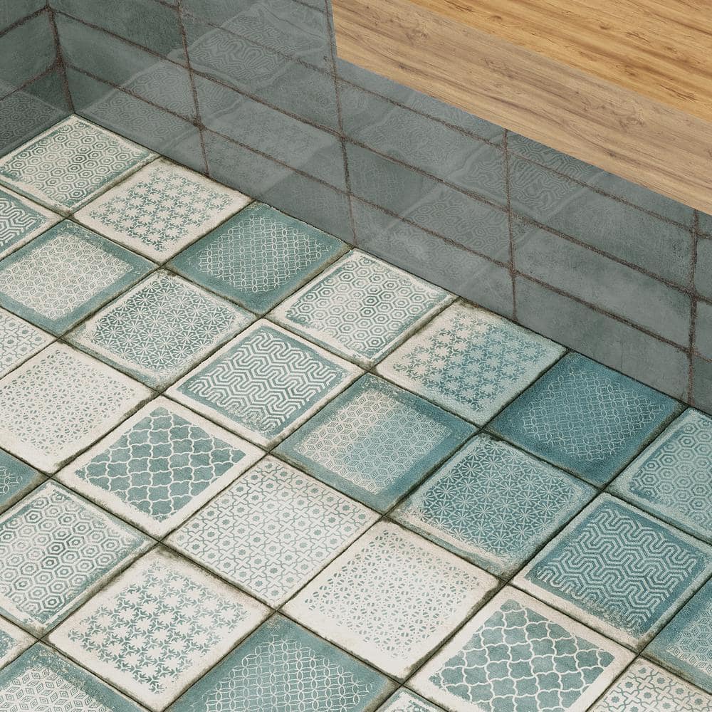 Coronado 8" x 8" Blue Matte Porcelain Wall and Floor Tile