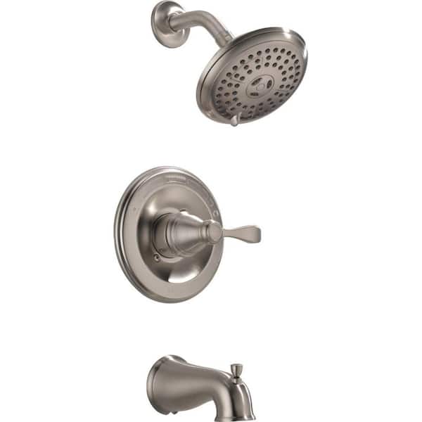 Delta Porter Single-Handle 3-Spray Tub and Shower Faucet in Brushed Nickel  (Valve Included) 144984C-BN-A - The Home Depot