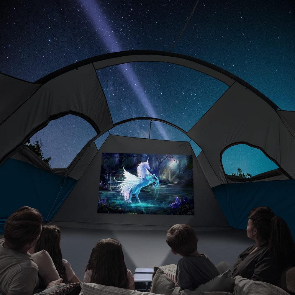 Blue and Gray 10-Person Polyester Dome Camping Tent