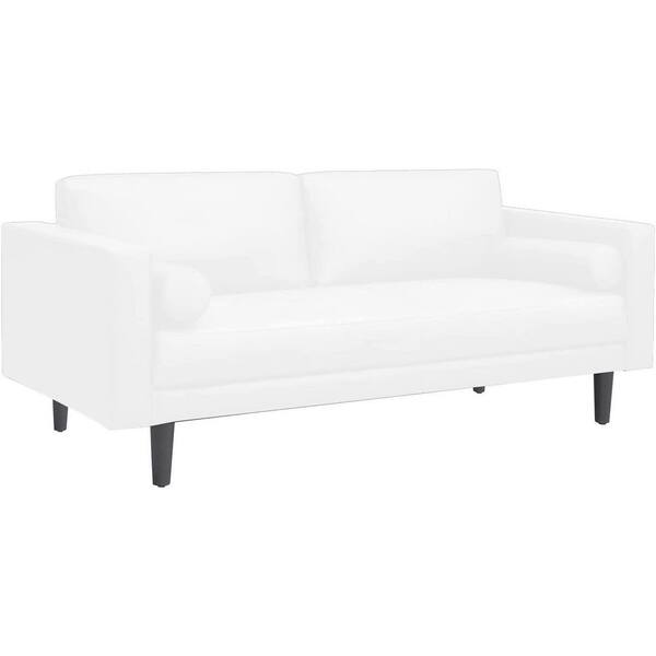 Naomi Home Top Grain Genuine Leather Mid-Century Sofa