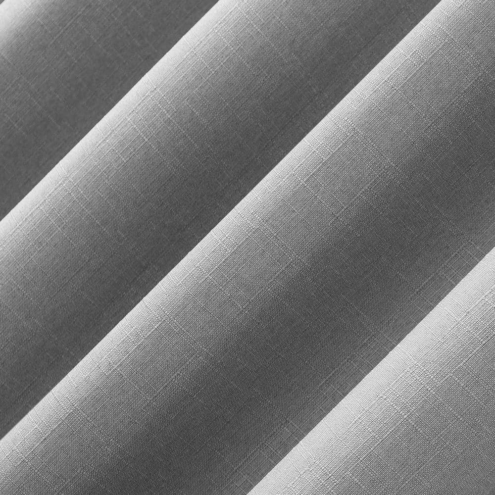 Sterling Gray Polyester Blackout Grommet Curtain Panel